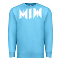 Ocean Blue Motionless In White Premium Sweatshirt - linhVisuals