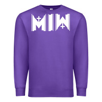 Purple Motionless In White Premium Sweatshirt - linhVisuals