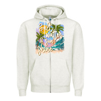 Oatmeal Heather salt water sunshine Zipper Hoodie - JahusDesignShop