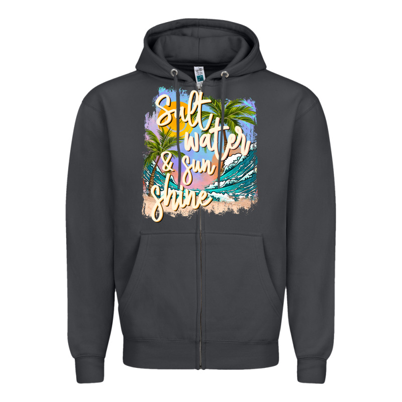 Salt Water Sunshine Zipper Hoodie by JahusDesignShop | Teevron
