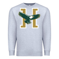 Heather Grey husson  eagles Premium Sweatshirt - linhVisuals