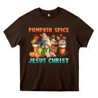 Chocolate Brown pumpkin spice and jesus christ Heavy Core Tee - CowGirlArtShop