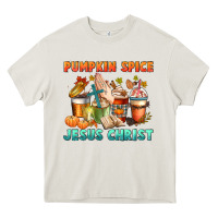 Cream pumpkin spice and jesus christ Heavy Core Tee - CowGirlArtShop