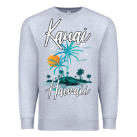 Heather Grey family vacation retro sunset hawaii kauai t shirt Premium Sweatshirt - linhVisuals
