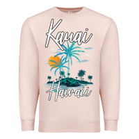 Pale Pink family vacation retro sunset hawaii kauai t shirt Premium Sweatshirt - linhVisuals