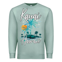 Seafoam family vacation retro sunset hawaii kauai t shirt Premium Sweatshirt - linhVisuals