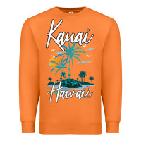Carrot family vacation retro sunset hawaii kauai t shirt Premium Sweatshirt - linhVisuals