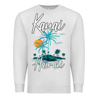 Oatmeal Heather family vacation retro sunset hawaii kauai t shirt Premium Sweatshirt - linhVisuals