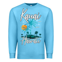 Ocean Blue family vacation retro sunset hawaii kauai t shirt Premium Sweatshirt - linhVisuals