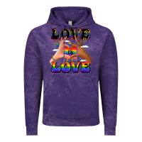 Cloud Purple love is love lgbtq pride hands Vintage Hoodie - LillyAllenDesigns