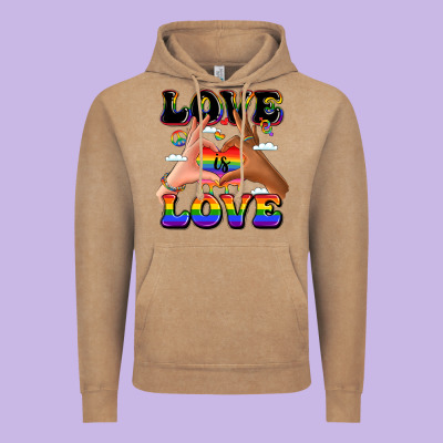 Love Is Love Lgbtq Pride Hands Vintage Hoodie Designed By Lillyallendesigns