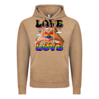 Vintage Coffee love is love lgbtq pride hands Vintage Hoodie - LillyAllenDesigns