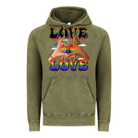 Vintage Olive love is love lgbtq pride hands Vintage Hoodie - LillyAllenDesigns
