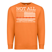 Carrot nurses not all superheroes wear caps some wear scrubs nurse supportive Premium Sweatshirt - linhVisuals