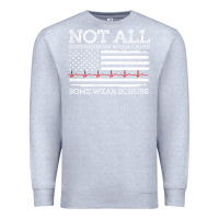 Heather Grey nurses not all superheroes wear caps some wear scrubs nurse supportive Premium Sweatshirt - linhVisuals