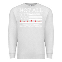 Oatmeal Heather nurses not all superheroes wear caps some wear scrubs nurse supportive Premium Sweatshirt - linhVisuals