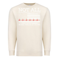 Sandshell nurses not all superheroes wear caps some wear scrubs nurse supportive Premium Sweatshirt - linhVisuals