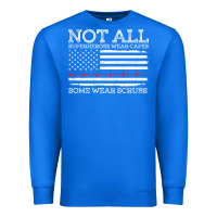 True Royal nurses not all superheroes wear caps some wear scrubs nurse supportive Premium Sweatshirt - linhVisuals