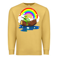 Antique Gold the rainbow connection Premium Sweatshirt - linhVisuals