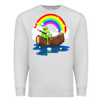 Dove Grey the rainbow connection Premium Sweatshirt - linhVisuals