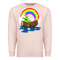 Pale Pink the rainbow connection Premium Sweatshirt - linhVisuals