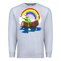 Heather Grey the rainbow connection Premium Sweatshirt - linhVisuals