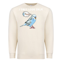 Sandshell parakeet bird biting finger funny i only look calm Premium Sweatshirt - linhVisuals