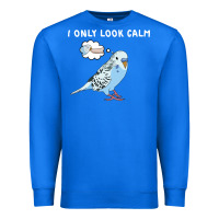 True Royal parakeet bird biting finger funny i only look calm Premium Sweatshirt - linhVisuals