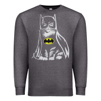 Charcoal Heather catman tshirt Premium Sweatshirt - linhVisuals