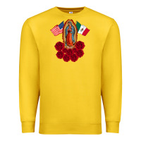 Lemon our lady virgen de guadalupe mexican american flag holiday Premium Sweatshirt - linhVisuals