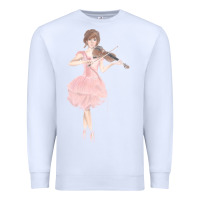 White lindsey stirling Premium Sweatshirt - linhVisuals