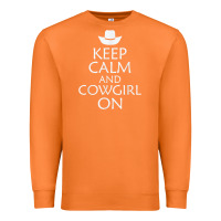 Carrot keep calm and cowgirl horse Premium Sweatshirt - linhVisuals