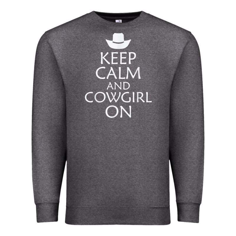 Keep Calm And Cowgirl Horse Premium Sweatshirt by linhVisuals | Teevron