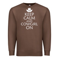 Chestnut keep calm and cowgirl horse Premium Sweatshirt - linhVisuals