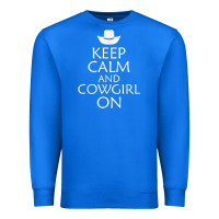True Royal keep calm and cowgirl horse Premium Sweatshirt - linhVisuals