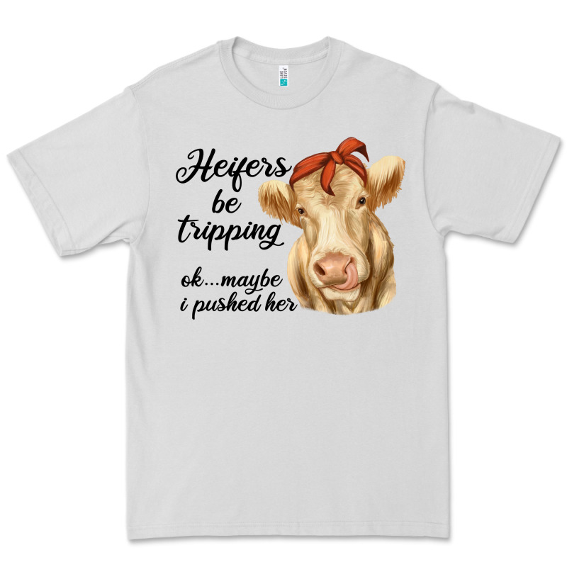 Heifer's Be Trippin' Charolais Cow Premium Tee by RanaPortraitStore | Teevron