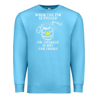Ocean Blue military mr grenade is not our friend Premium Sweatshirt - linhVisuals