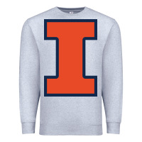 Heather Grey Illinois fighting illini, University of Illinois, UIUC, Geari Premium Sweatshirt - linhVisuals