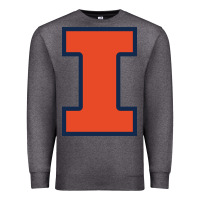 Charcoal Heather Illinois fighting illini, University of Illinois, UIUC, Geari Premium Sweatshirt - linhVisuals