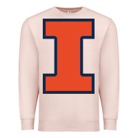 Pale Pink Illinois fighting illini, University of Illinois, UIUC, Geari Premium Sweatshirt - linhVisuals