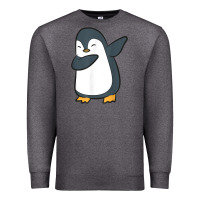 Charcoal Heather penguin dabbing funny Premium Sweatshirt - linhVisuals