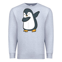 Heather Grey penguin dabbing funny Premium Sweatshirt - linhVisuals