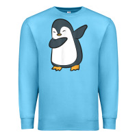 Ocean Blue penguin dabbing funny Premium Sweatshirt - linhVisuals