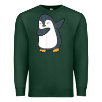 Sports Green penguin dabbing funny Premium Sweatshirt - linhVisuals