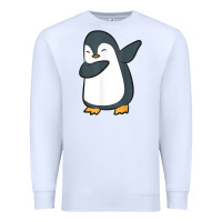 White penguin dabbing funny Premium Sweatshirt - linhVisuals