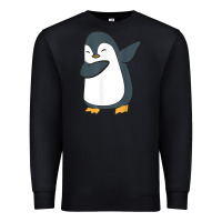 Black penguin dabbing funny Premium Sweatshirt - linhVisuals