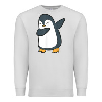 Dove Grey penguin dabbing funny Premium Sweatshirt - linhVisuals