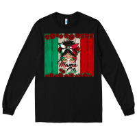 Black mexican messy bun mamacita Long Sleeve Tee - BundleAndBundleShop