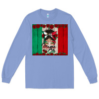 Colony Blue mexican messy bun mamacita Long Sleeve Tee - BundleAndBundleShop