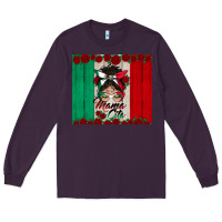 Plum mexican messy bun mamacita Long Sleeve Tee - BundleAndBundleShop